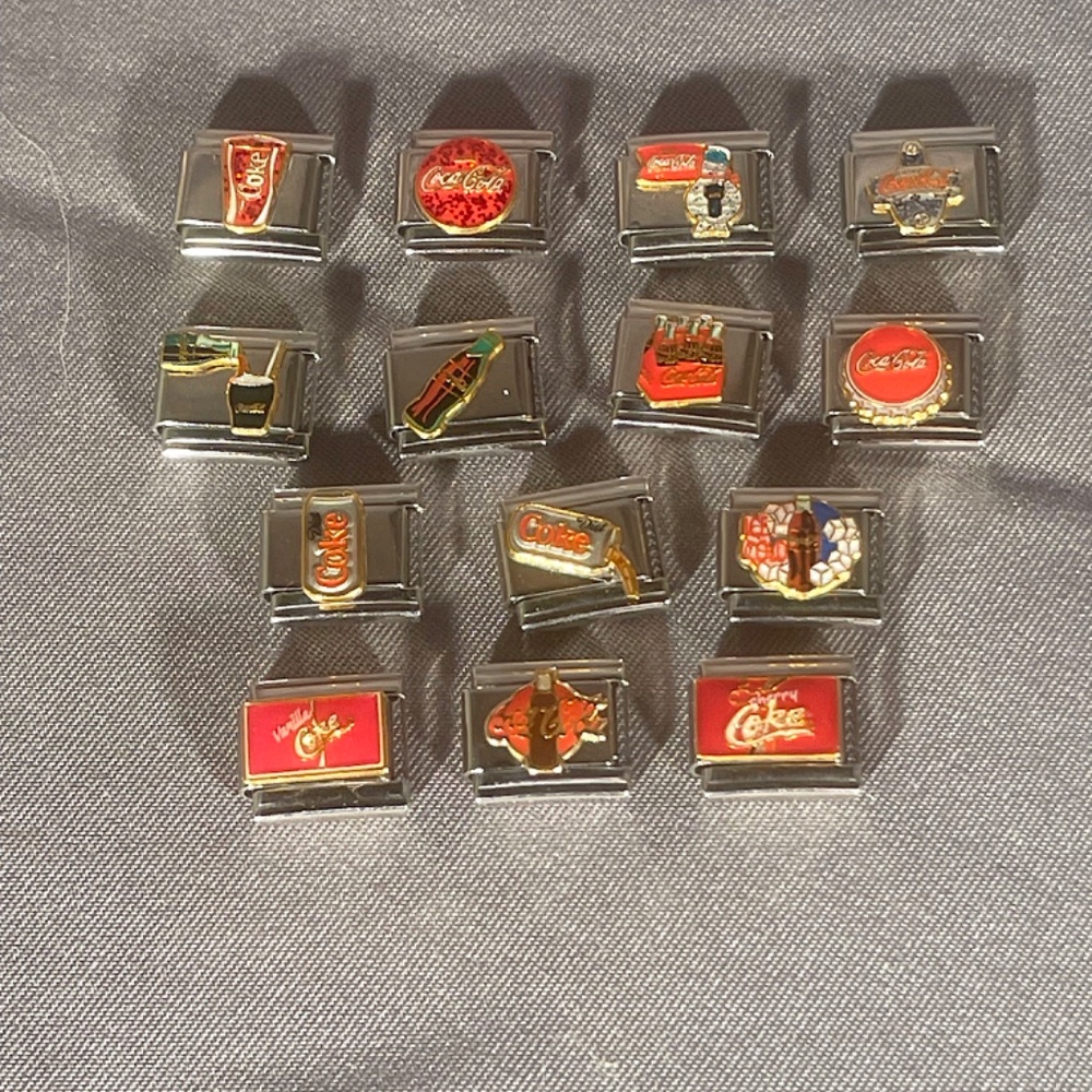 🔥 11 Coca Cola Casa D'oro Italian charm Charms bracelet 9mm New 🔥HOT SALE 🔥